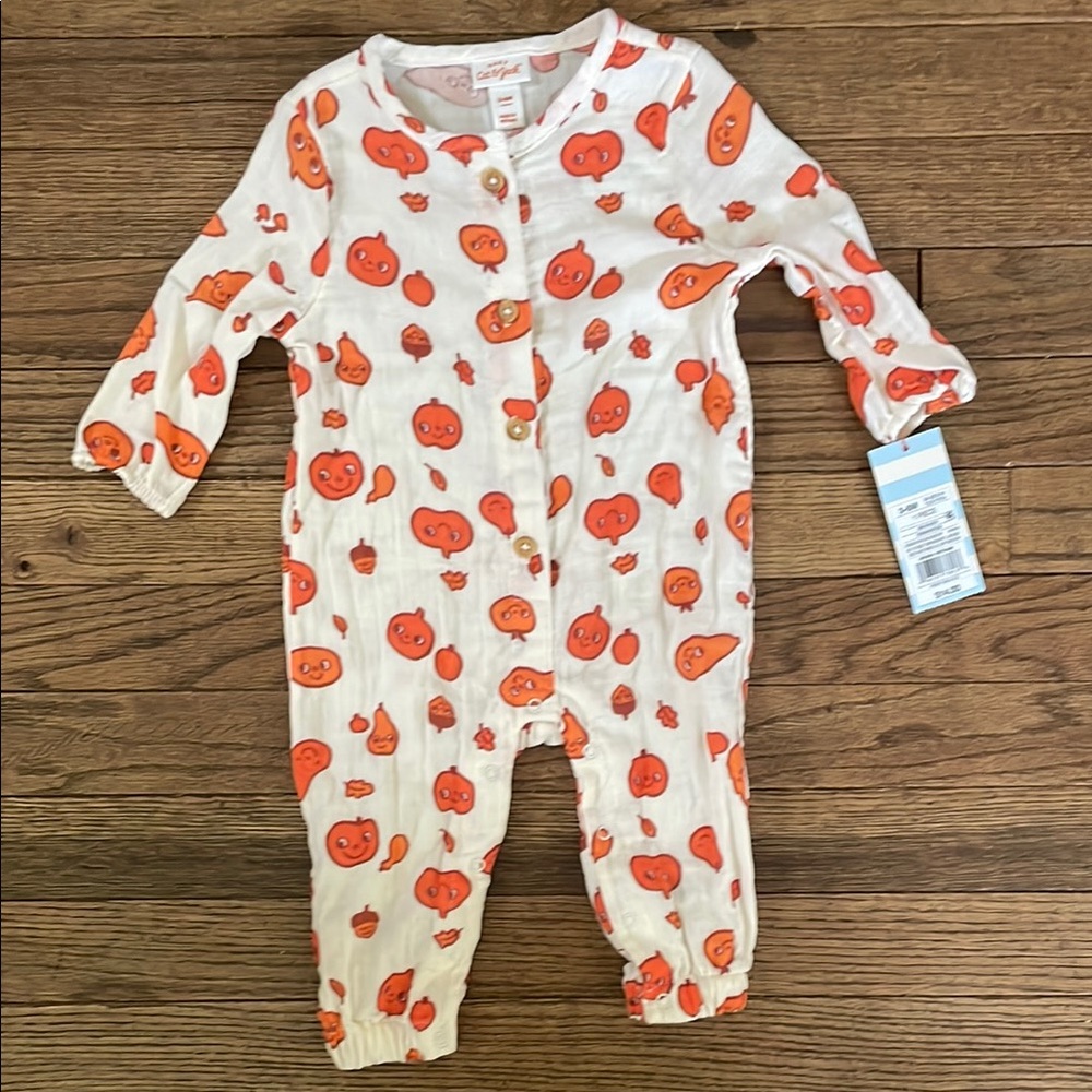 NWT Cat & Jack Pumpkin Print Kids One Piece